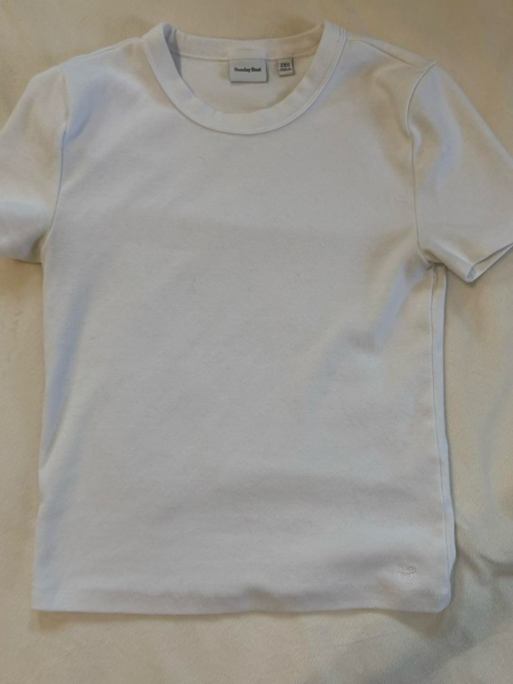 Sunday Best White Short Sleeve Crewneck Tee